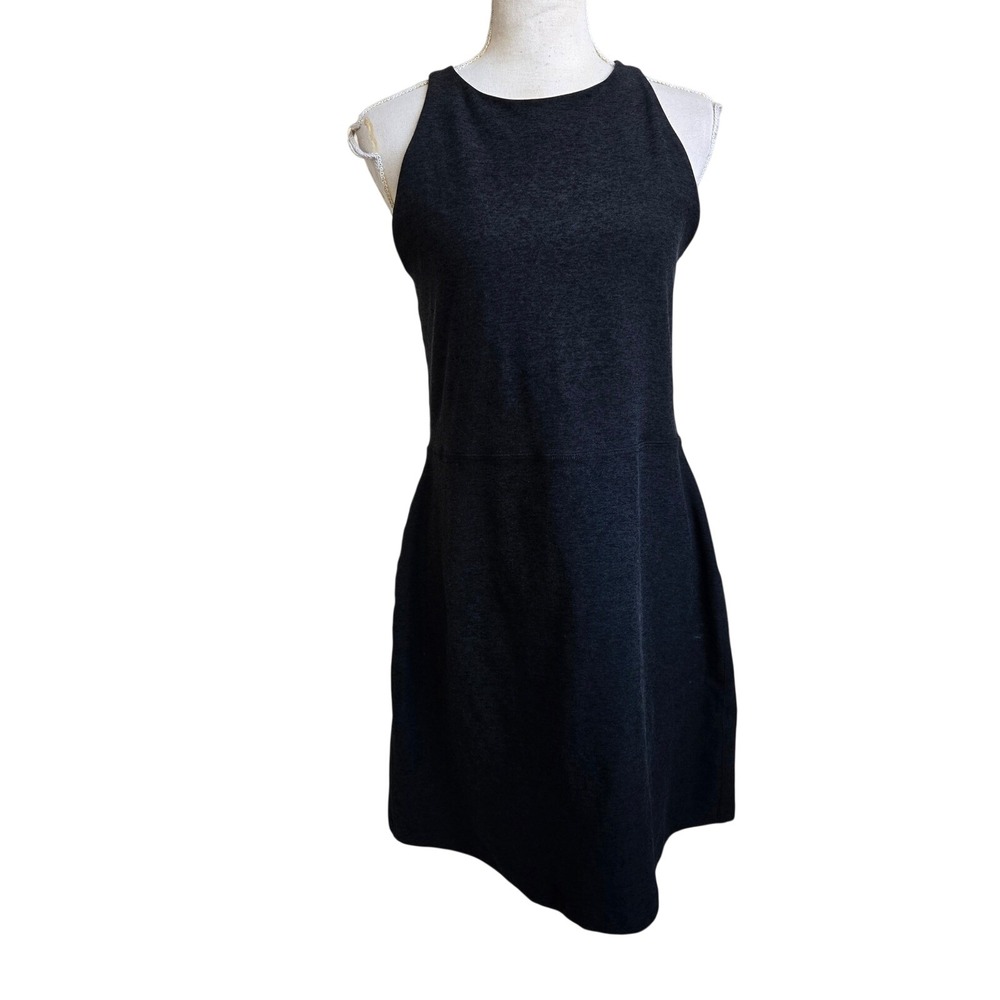 Beyond Yoga Dress Racerback Tank‎ Heathered Gray Athletic Casual Comfort L